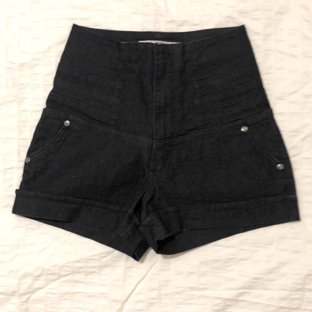 Bedo Femme High Rise Dark Denim Shorts - Vintage